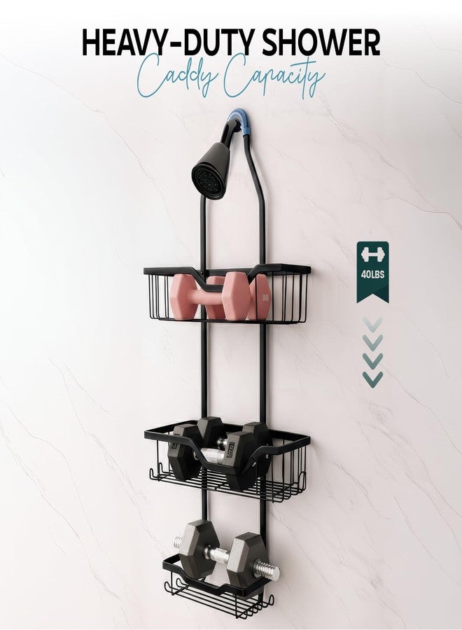 MIORAH Hanging Shower Caddy for Bathroom | Bathroom Organiser Without Drill | Bathroom Accessories Storage Organizer - Image 5